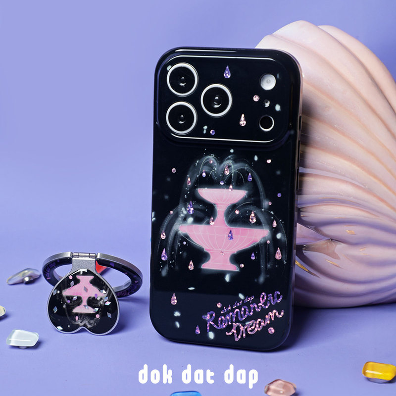 Dokdatdap Black Fountain Original Iphone17Pro Phone Case, Personalized and Fun, Suitable for Apple 16Pro Magnetic Phone Case, Cute Hand-Drawn Cartoon Reflective Apple 17 Trendy Niche Dokdatdap Black Fountain Original Iphone17Pro Phone Case, Personalized and Fun, Suitable for Apple 16Pro Magnetic Phone Case, Cute Hand-Drawn Cartoon Reflective Apple 17 Trendy Niche