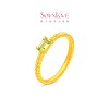 Chow Tai Fook SOINLOVE Treasure Girl Clear Green Wheat Ear Pure Gold Gold Peridot Ring VRV36
