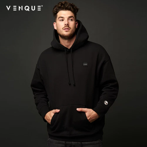 venque/范克 Осенняя толстовка с капюшоном, утепленная толстовка, дизайнерская цветная повязка для глаз, 2020