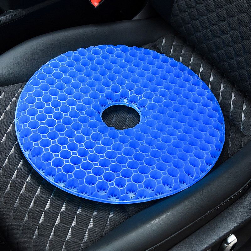 Gel cushion car honeycomb chair cushion office sedentary chair cushion pregnant women postpartum breathable round ice cushion