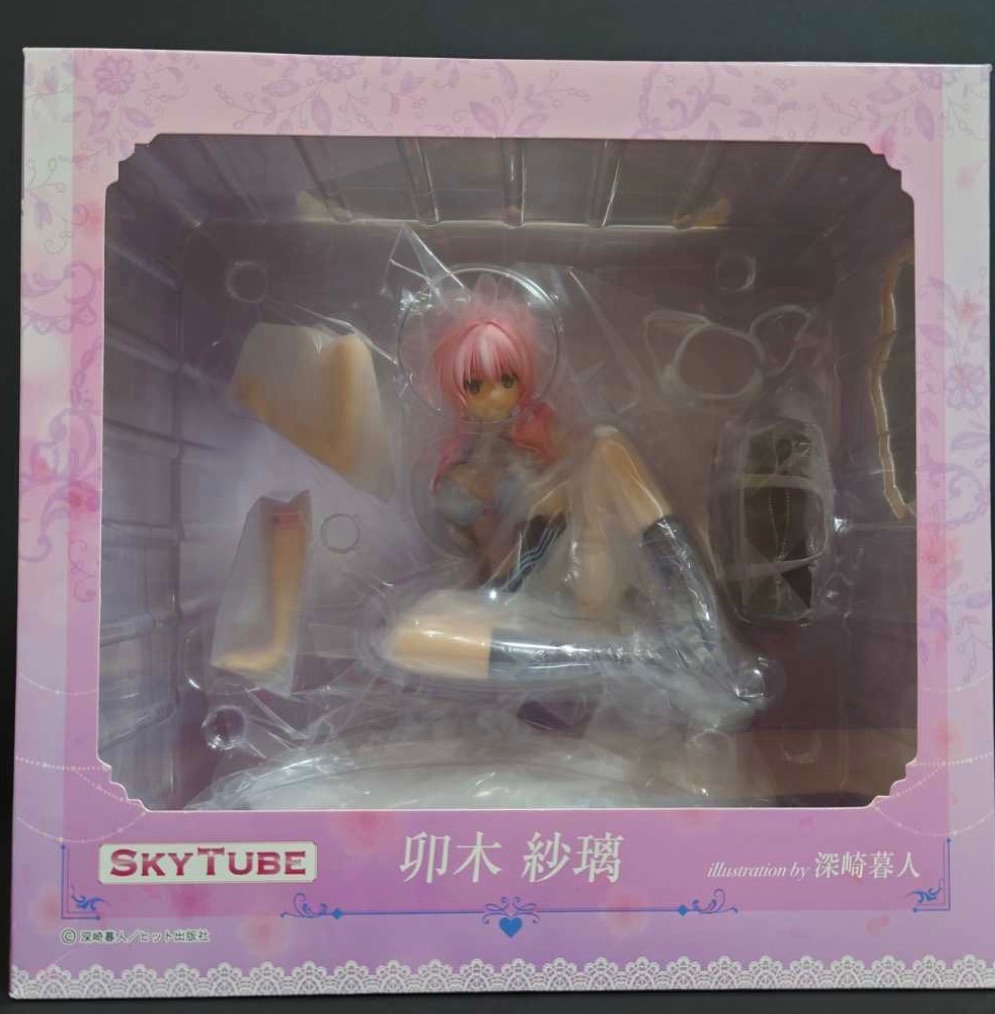 SKYTUBE 卯木紗璃 Illustration by 深崎暮人　1/6 PVC 塗装済み完成品フィギュア　新品未開封 港版18X 卯木紗璃坐姿SKYTUBE 硬體or 軟胸美少女性感可脫手辦公仔禮物