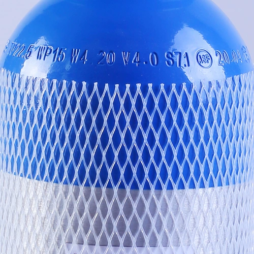 Кислородное цилиндр алюминиевый сплав Медицинский портативный 2/4 литра резервуара с высоким давлением Небольшое спасение наружного кислорода.