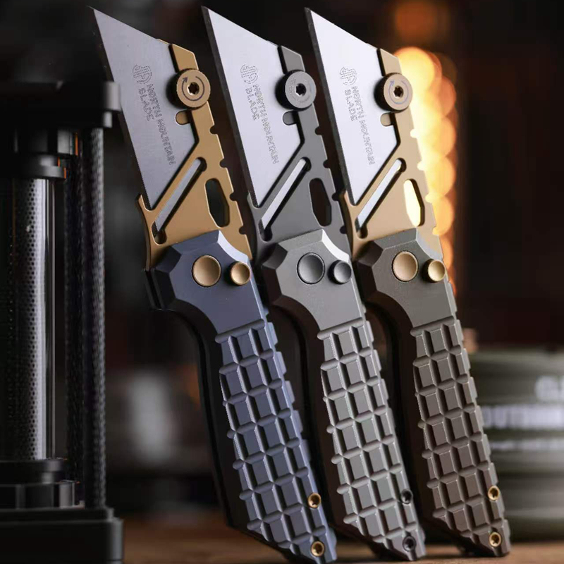 Beishan Wuzhi Utility Knife Titanium Alloy Edc Paper Cutter Box Cutter Express Knife Outdoor Camping Tool Knife Beishan Wuzhi Utility Knife Titanium Alloy Edc Paper Cutter Box Cutter Express Knife Outdoor Camping Tool Knife