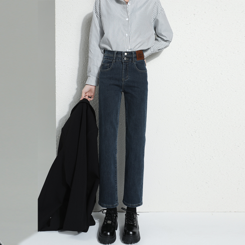 Cigarette Pants Straight-Leg Jeans for Women, Spring and Autumn 2026 New Style, Petite, Cropped, High-Waisted, Stretchy, Slim-Fit, Flattering Pants Cigarette Pants Straight-Leg Jeans for Women, Spring and Autumn 2026 New Style, Petite, Cropped, High-Waisted, Stretchy, Slim-Fit, Flattering Pants