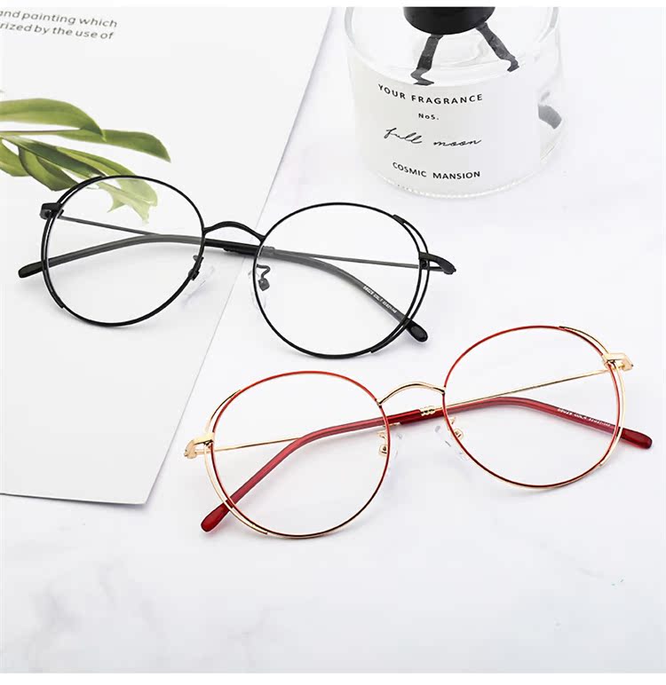 Kính gọng tròn cổ điển nữ văn học hoang dã chữ Hán với thành phẩm kính cận thị gọng kính khung lớn có độ gờ mặt lớn kính gentle monster