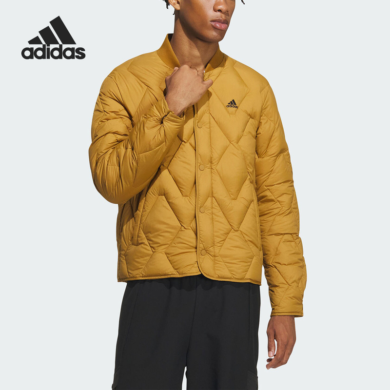 Adidas Solid Color Warm Stand-Up Collar Sports Short down Jacket for Men and Women Ix7085