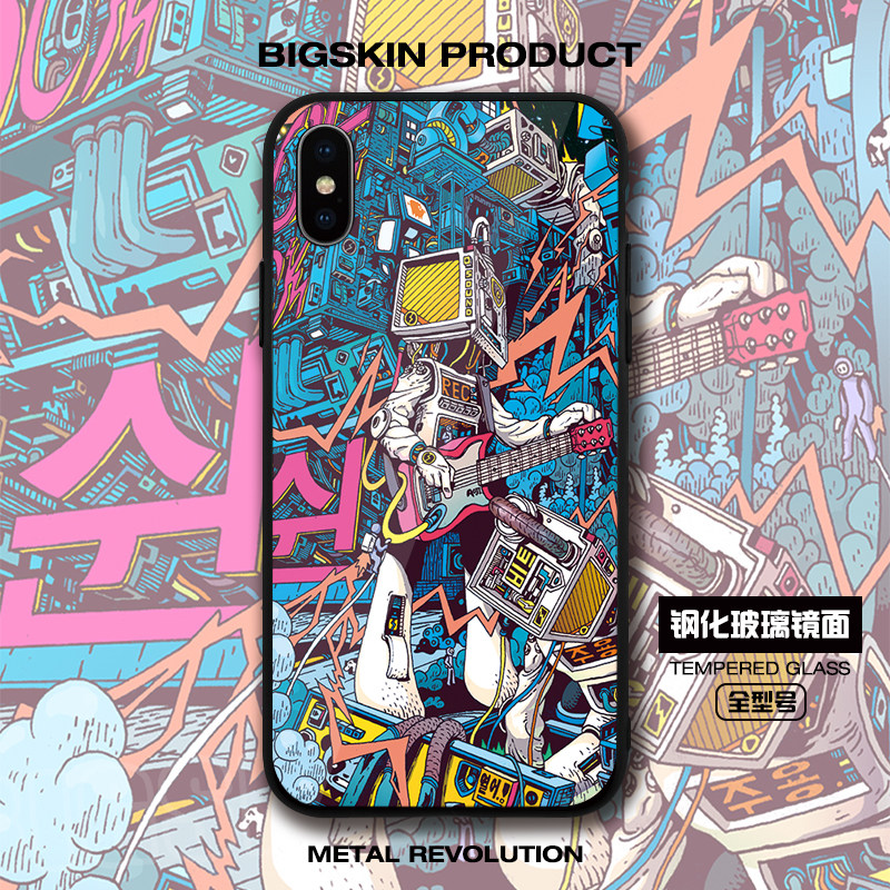 For iphonex metal revolution mobile phone case p40pro case apple 11pro all-inclusive glass case xr