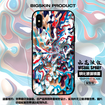 Water ripple is suitable for iphone14 apple 8plus mobile phone case 6sp7 protective cover p30 glass mobile phone case