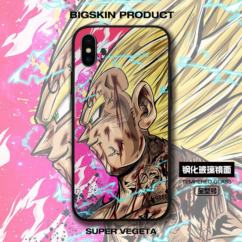 Dragon Ball is suitable for iphonex Apple 8plus mobile phone case 6sp protective cover 7plus all-inclusive tempered glass case