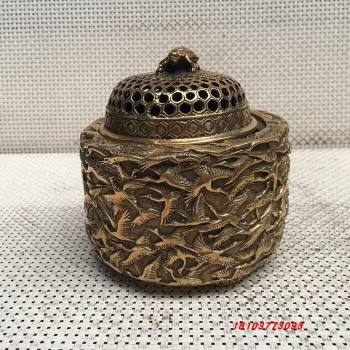 純粋な銅のブティック千鶴香炉の置物ブロンズアンティーク真鍮工芸品 純粋な銅のブティック千鶴香炉の置物ブロンズアンティーク真鍮工芸品