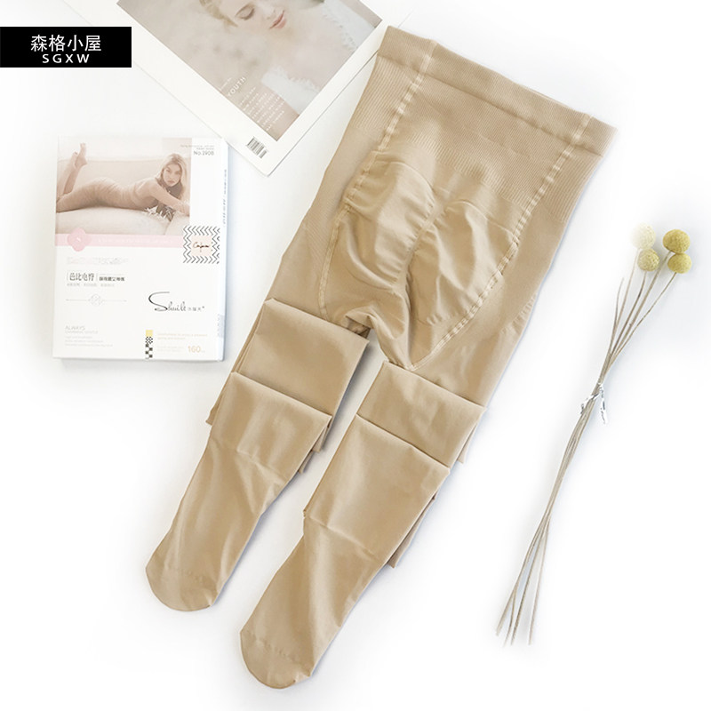 2019 Water Lotus Days 1908 Spring Autumn Women Inner Lap Pants Socks glutes Hip 100 Hitch Skinny Pants Socks Complexion Black