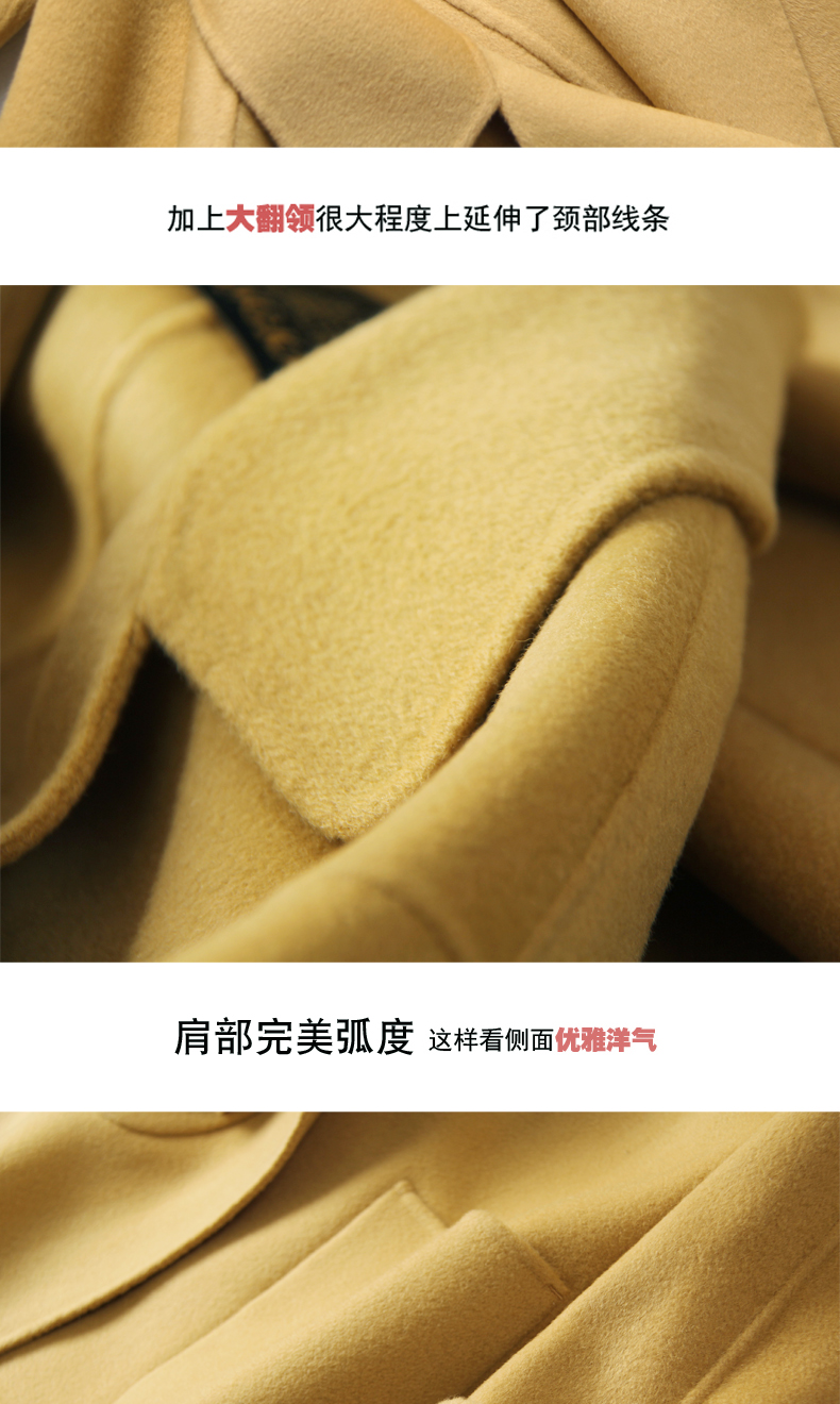 Mùa thu và mùa đông áo khoác cashmere mới của phụ nữ dài lông cừu lông cừu phiên bản Hàn Quốc của áo khoác len lỏng áo khoác jean nữ