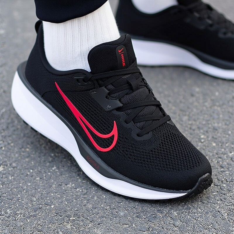 Nike Official Authentic Men's Shoes New Quest6 Black and Red Sports Shoes Casual Shoes Breathable Road Running Shoes
