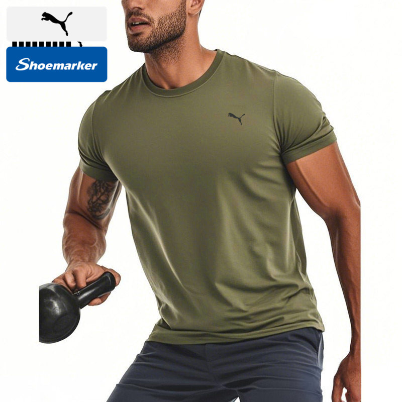 Puma Short-Sleeved Men's Clothing 2026 Spring New Round Neck Sportswear Breathable Quick-Drying Running T-Shirt 527344