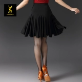 Флэш -искусство латинская танцевальная юбка для женщин для женщин современная танцевальная одежда Профессиональная новая национальная стандартная танцевальная практика нерегулярная короткая юбка