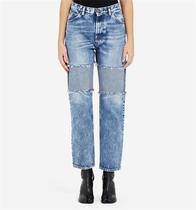 Maison Margiela 21SS Spring Summer New Trendy Brand Ladies Patchwork High Waist Straight Jeans