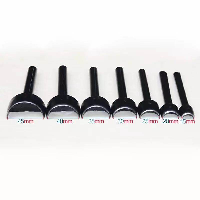 Black flower semicircle recommended leather round chamfering handmade leather goods iy leather carving punch shallow round cutting tool set