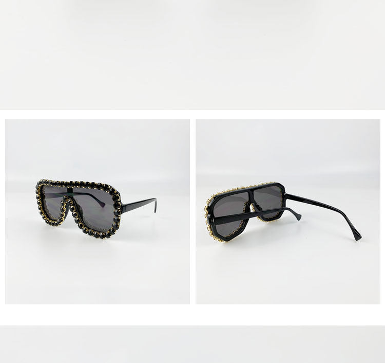 57g Weight UV400 Protection Lens Material Travel, Party Occasion Women'S Gender Diamond Design Elegant, Glam, Hip-Hop, Retro, Vintage Style, Fashion, Sweet, Simple Style, Sports Style Grey, White, Purple, Red, Green, Transparent, Silver, Black Color Elegant Glam Hip-Hop UV400 Protection Diamond Women's Sunglasses 6