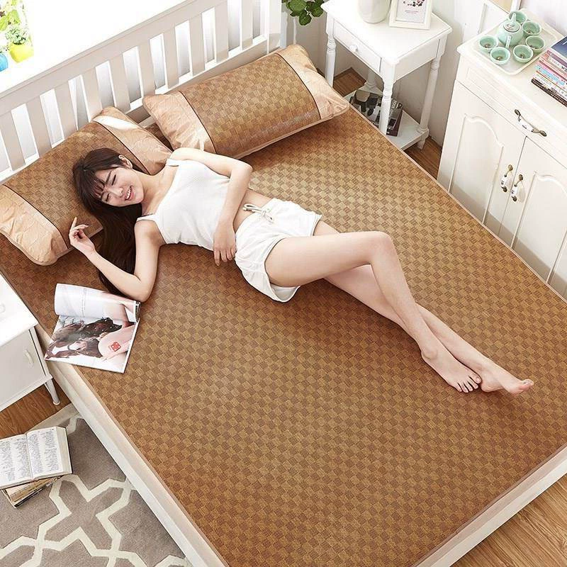 Nhật Bản mua một chiếc chiếu mat 1,8m cho bà bầu đôi mùa hè giam cầm đơn giản một mặt mùa hè mát mẻ và lạnh dễ mang theo - Thảm mùa hè