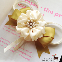 IDE Wedding wedding wedding wedding supplies Korean golden chrysanthemum bride bridesmaid sister hand flower wrist flower corsage