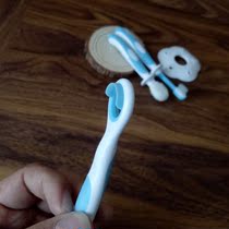 Newborn baby tooth training toothbrush brush Baby tongue scraper Silicone massage baby tooth brush Safety bezel set