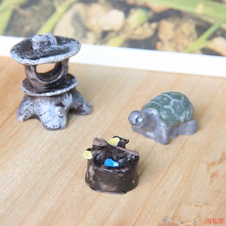 Micro cảnh trang trí chai sinh thái DIY phụ kiện trang trí nhu mì mini động vật dễ thương ba mảnh đồ trang sức nhỏ trang trí nhà cửa