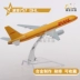 Máy bay hợp kim Boeing 757 DHL Express 16cm mô hình máy bay mô hình tĩnh sân bay DHL với bánh xe hợp kim