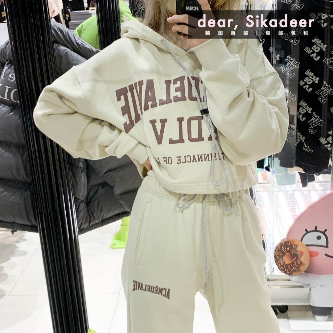 The Elegant Korean ADLV Short Caps Sports Shirts Women's Hat Sweatpants Suit Dancing Sports Pants Tide