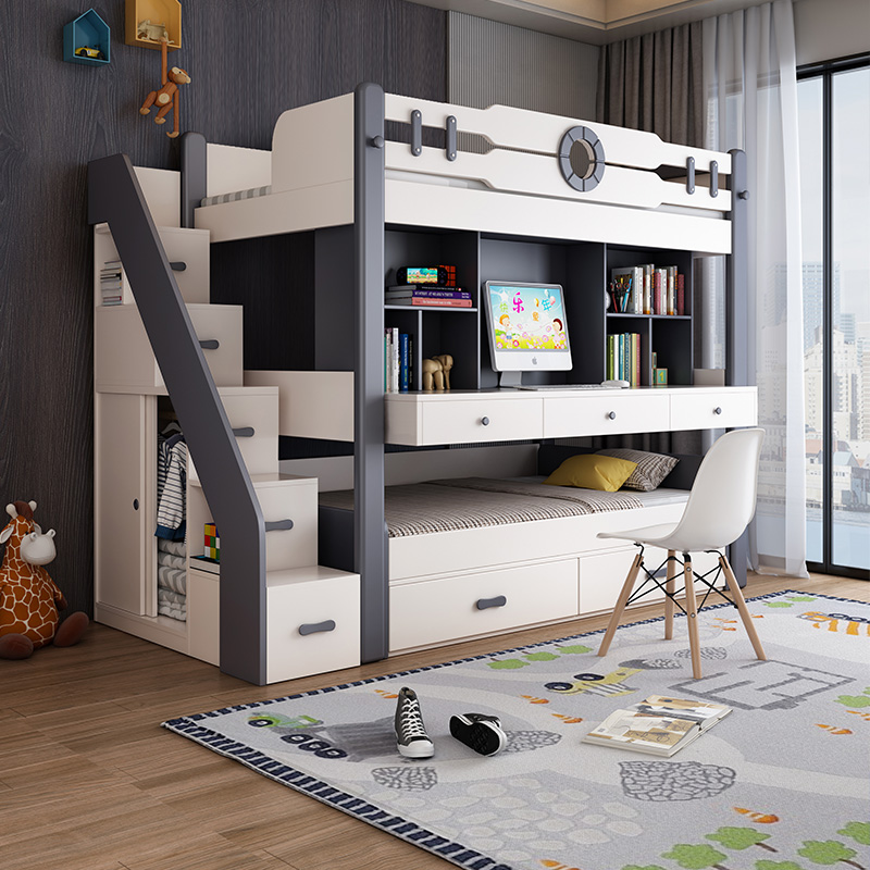 Simple child mother bed multifunctional bed bed in bed desk desk desk desk desk and one child bed size