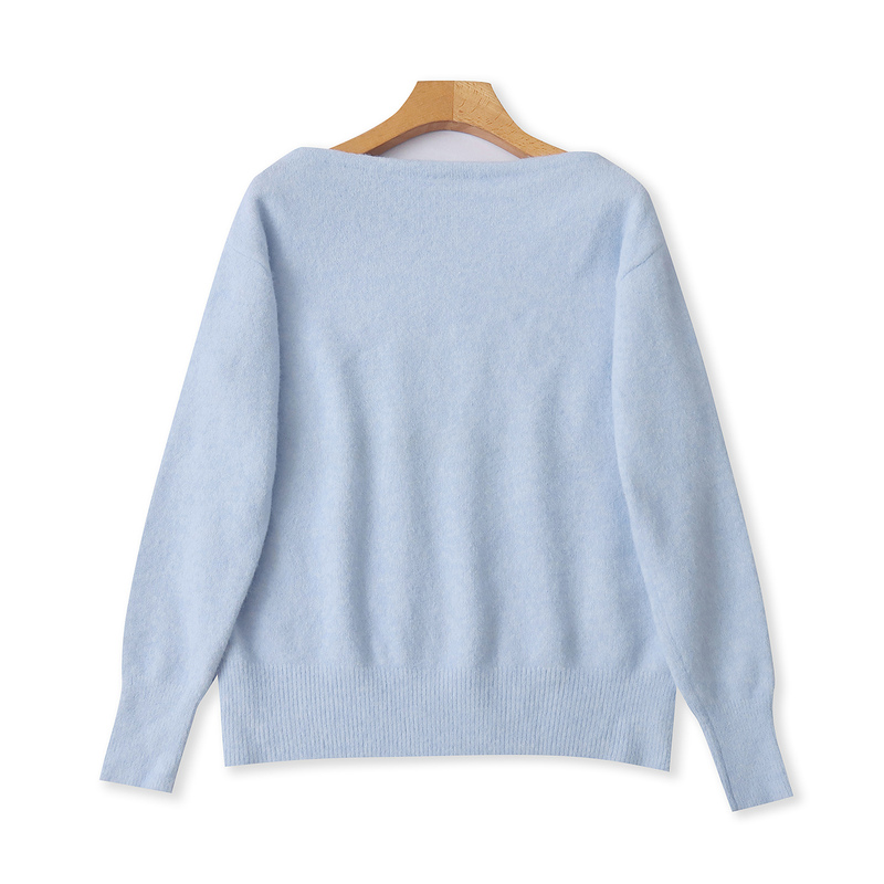 Commuting Sweater, New Autumn and Winter Women's Clothing, Simple and Versatile, Off-The-Shoulder Pullover, Long-Sleeved Soft Sweater 34872 Commuting Sweater, New Autumn and Winter Women's Clothing, Simple and Versatile, Off-The-Shoulder Pullover, Long-Sleeved Soft Sweater 34872