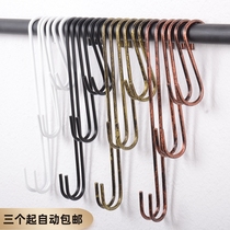 Clothing store s hook hanger display hook S-shaped wrought iron hook retro extended hanger hook is hanging clothes hook