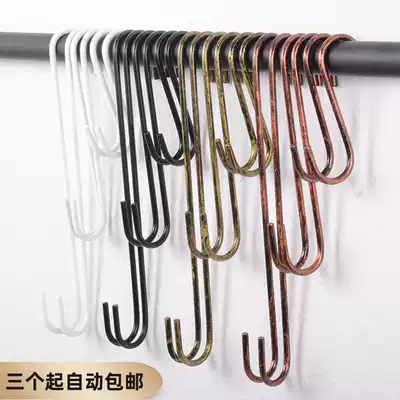 Clothing store s hook hanger display hook S-type wrought iron hook Vintage extended hanger hook is hanging clothes hook