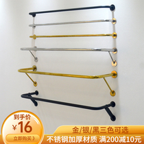  Clothing store display rack Stainless steel side hanging wall hanger Wall clothes hanger Womens store clothing rack