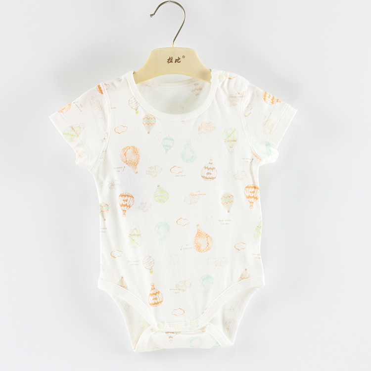 Rabbi quần áo trẻ em quần áo trẻ em mùa hè jumpsuit ngắn tay cotton mùa hè gạc đồ ngủ mỏng quần áo trẻ em - Áo liền quần bộ quần áo liền thân cho bé