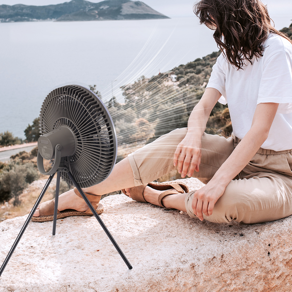 F1 multifunctional tripod outdoor camping lighting fan intelligent timing remote control suspension bracket fan customization