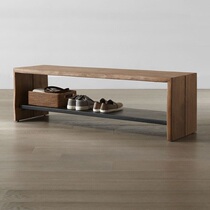 Changing shoes stool Home Entrance Door Double Solid Wood Bench Creative Shoe Rack Doorway Wearing Shoes Stool Storage Stool Shoe Cabinet Modern Day