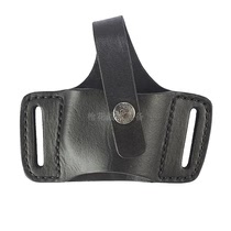 Gunmetal first layer cowhide 6477 universal model film and television props quick draw pistol holster Haikou