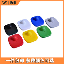 RF anti-theft buckle white small black square clothing anti-theft buckle supermarket anti-theft buckle anti-theft magnetic buckle anti-theft hard label