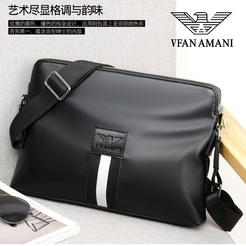 VFYWMANI Postbag genuine leather Single shoulder bag Bull Leather Skew Satchel 2021 New bag Damp Cross Section Casual Men's Bag