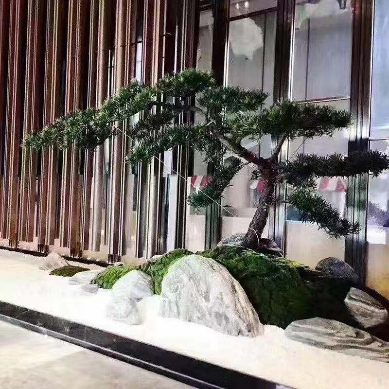 Simulation pine welcome pine Arhat pine Beauty pine entrance decoration New Chinese landscaping fake tree soft decoration