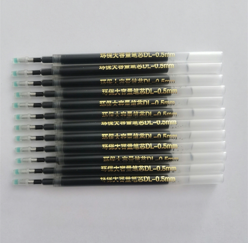 Chenmeng Large-Capacity Pen Refills 0.5mm Black Student Calligraphy Pen, a Bundle of 50 Pieces, Comes with a Box of 12 Original Pen Barrels