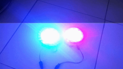 Xe LED nhấp nháy ánh sáng nhấp nháy trang trí đèn điện xe sửa đổi đèn phanh xe máy tròn màu đỏ và màu xanh nhấp nháy - Đèn xe máy đèn xi nhan xe máy loại tốt
