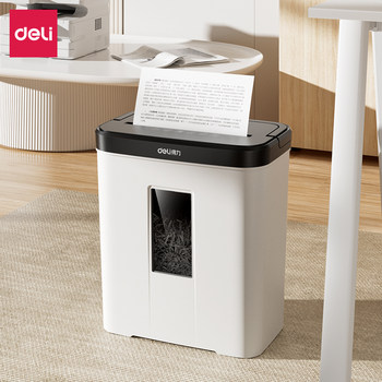 Deli 9939 Paper Shredder, Small Portable Mini 4-Level Security Shredder for Home Use, Office Security Shredder