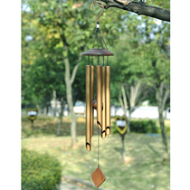 Solid Wood Hollow tube metal wind chimes graduation gift garden courtyard bedroom decoration creative hanging pendant 5 tubes