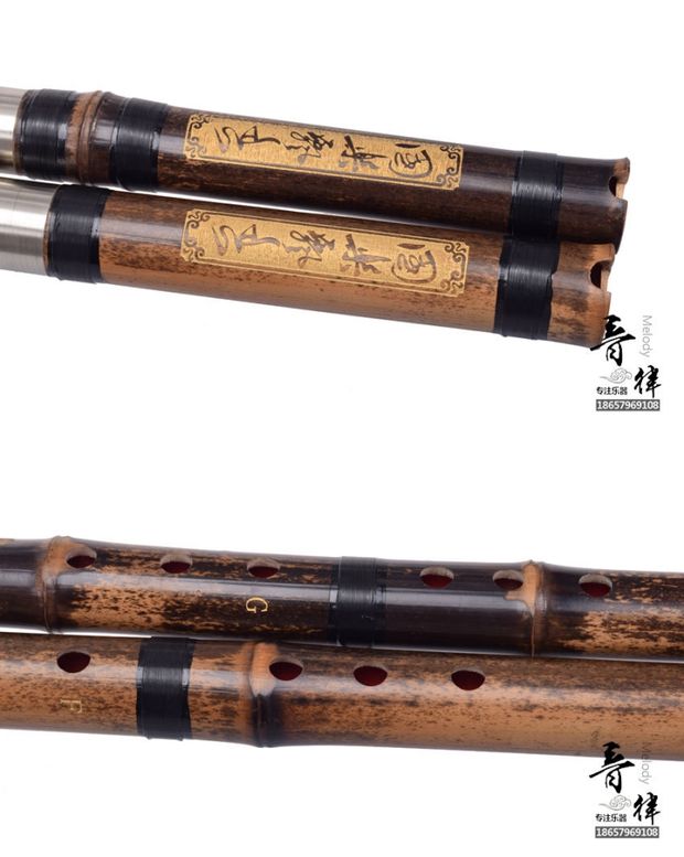 Cave ba phần Xiao tre tím chuyên nghiệp người mới bắt đầu chơi 6 lỗ 8 lỗ G / F có thể điều chỉnh nhạc cụ quốc gia thuận tay giá đàn nguyệt