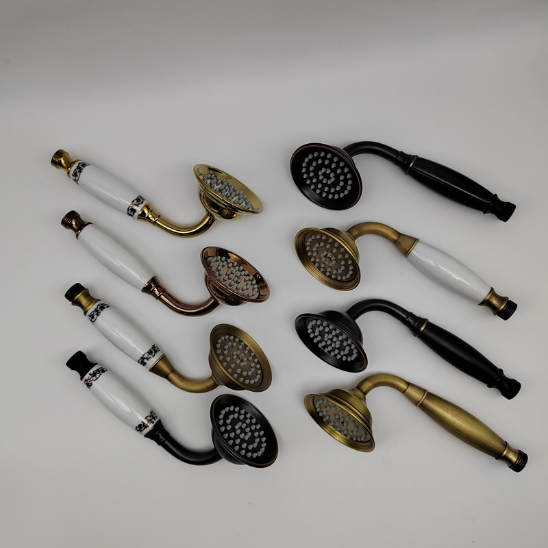 Antique shower shower head sprinkler fugu lace hand holding bath sprinkler full copper hand spray small shower accessories