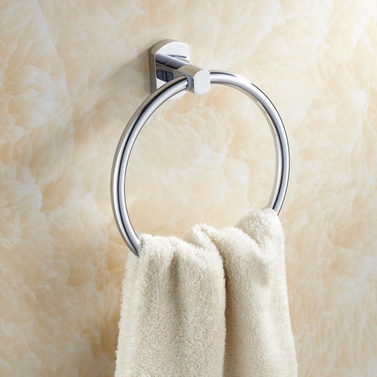 Pure Copper Hardware Full Copper Plated Chrome Towel Ring Toilet Towel Ring Women Style Single With Bathroom Pendant Towel Hanging