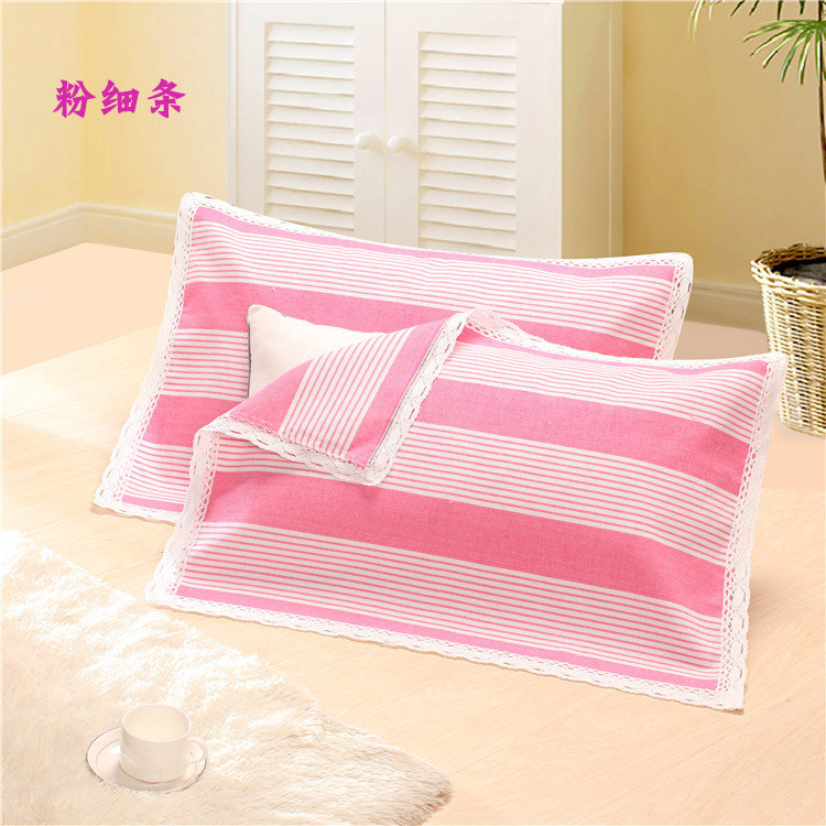 Cũ vải thô gối khăn dày mã hóa để tăng bông đơn gối khăn ren người lớn gối khăn cặp Ý tưởng từ khóa