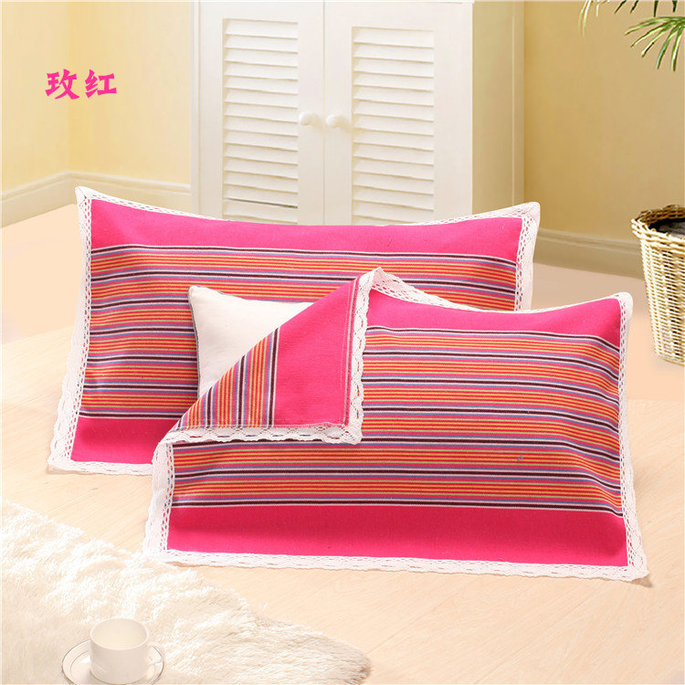 Cũ vải thô gối khăn dày mã hóa để tăng bông đơn gối khăn ren người lớn gối khăn cặp Ý tưởng từ khóa