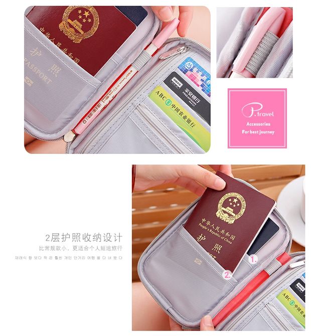 Gói hộ chiếu du lịch Thẻ tài liệu Gói tài liệu Túi đa năng Hộ chiếu Clip Ví Túi du lịch Túi lưu trữ - Ví / chủ thẻ mẫu ví da nam